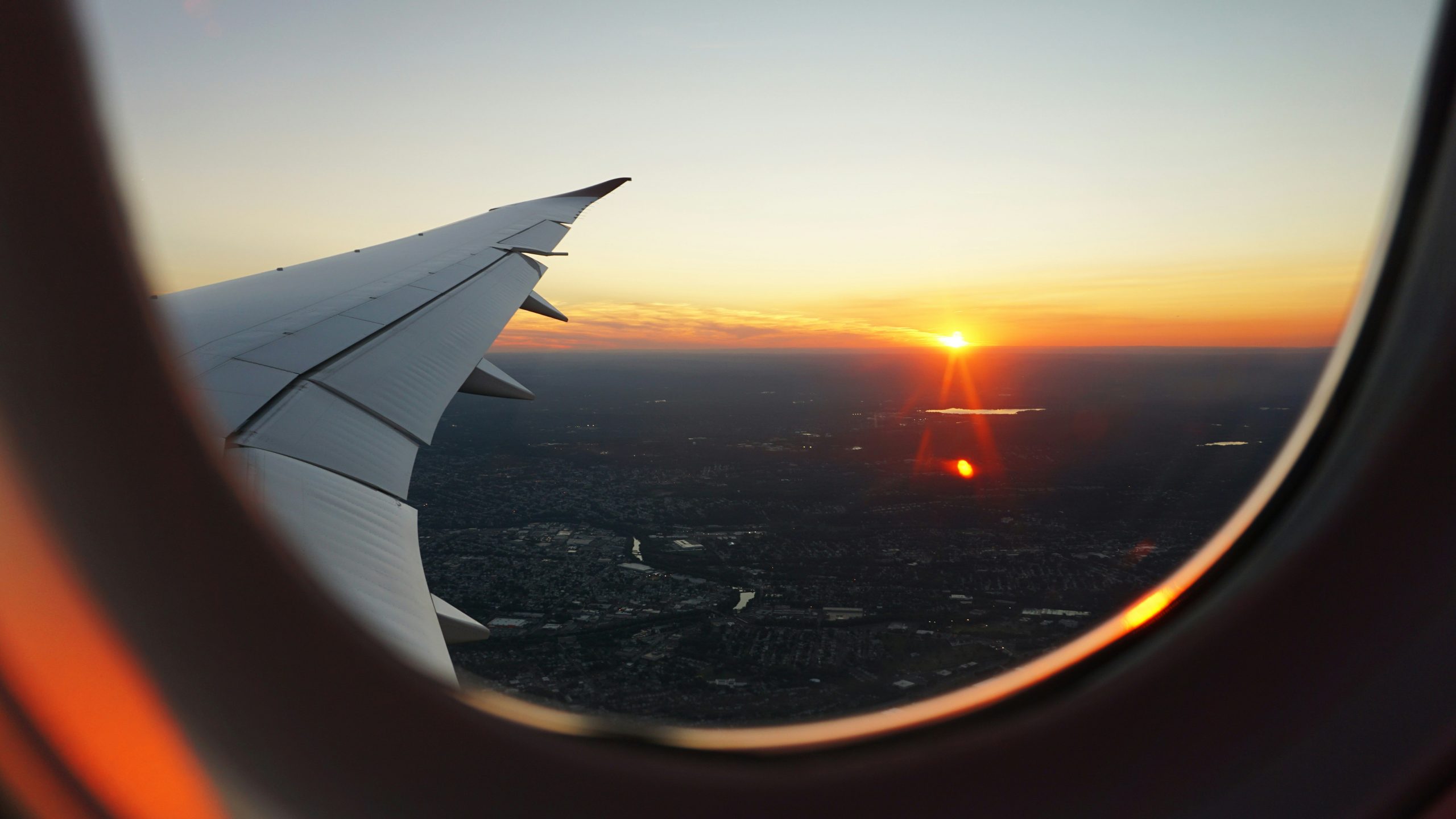 view from an airplane window